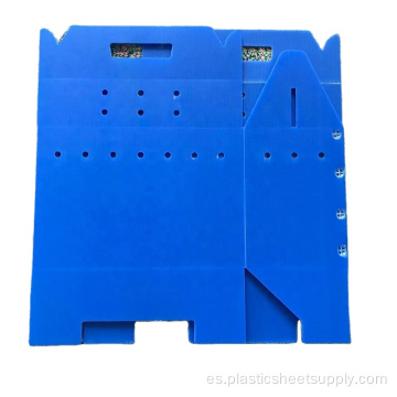 Caja de embalaje de plástico corrugado de ventas calientes azules